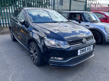 Location: Belvedere - 2016 VOLKSWAGEN POLO MATCH TSI 5 Door Hatchback REG: DW16ASZ, Keys: No, MOT Expiry date: 15/03/2027, 1197 Petrol, 5 Speed Manual Petrol, Former Keepers: 4
