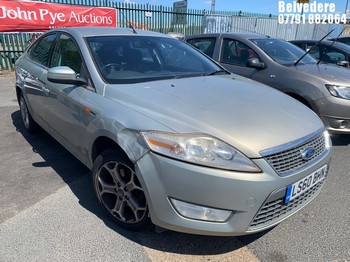 Location: Belvedere - 2010 FORD MONDEO TITANIUM TDCI 161 5 Door Hatchback REG: LS60BHN, Keys: No, MOT Expiry date: 01.07.2026, 1997 Diesel, 6 Speed Manual Diesel, Former Keepers: 3