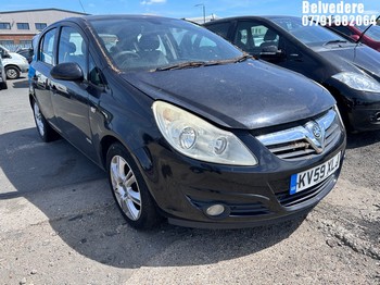 Location: Belvedere - 2009 VAUXHALL CORSA DESIGN AUTO 5 Door Hatchback REG: KV59XLJ, Keys: No, MOT Expiry date: 20/12/2026, 1364 Petrol, 5 Speed Auto Petrol, Former Keepers: 5