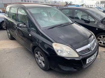 Location: Belvedere - 2008 VAUXHALL ZAFIRA EXCLUSIV MPV REG: UEZ3679, Keys: No, MOT Expiry date: 23.03.2027, 1796 Petrol, 5 Speed Manual Petrol, Former Keepers: 6