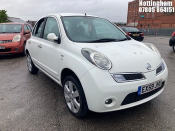 Location: Nottingham - 2009 NISSAN MICRA N-TEC 5 Door Hatchback REG: EX59JHU, Keys: No, MOT Expiry date: 13/03/2027, 1240 Petrol, 5 Speed Manual Petrol, Former Keepers: 8