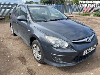 Location: Peterborough - 2010 HYUNDAI I30 CLASSIC 5 Door Hatchback REG: LX60VFA, Keys: No, MOT Expiry date: 17/11/2026, 1396 Petrol, 5 Speed Manual Petrol, Former Keepers: 6