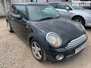 Location: Peterborough - 2008 MINI COOPER D 3 Door Hatchback REG: OY08SXO, Keys: No, MOT Expiry date: 16/03/2026, 1560 Diesel, 6 Speed Manual Diesel, Former Keepers: 5
