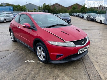 Location: Brentwood - 2010 HONDA CIVIC TYPE S I-VTEC 3 Door Hatchback REG: RK60PWJ, Keys: No, MOT Expiry date: 01/03/2027, 1339 Petrol, 6 Speed Manual Petrol, Former Keepers: 6