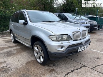 Location: Brentwood - 2004 BMW X5 SPORT AUTO Estate REG: ET04VEF, Keys: No, MOT Expiry date: 04/08/2025, 4398 Petrol, 6 Speed Auto Petrol, Former Keepers: 9