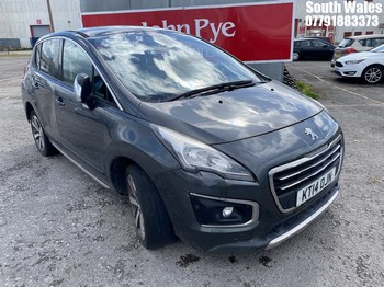 Location: South Wales - 2014 PEUGEOT 3008 ALLURE HDI AUTO 5 Door Hatchback REG: KT14OJN, Keys: No, MOT Expiry date: 06/12/2024, 1997 Diesel, 6 Speed Auto Diesel, Former Keepers: 3