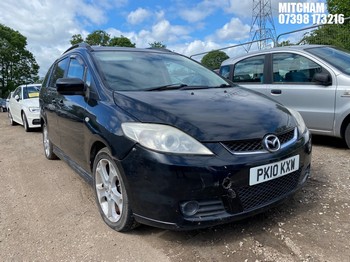 Location: Mitcham - 2010 MAZDA 5 FURANO MPV REG: PK10KXW, Keys: No, MOT Expiry date: 07/01/2026, 1999 Petrol, 6 Speed Manual Petrol, Former Keepers: 7