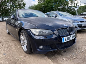 Location: Mitcham - 2008 BMW 325D M SPORT A Convertible REG: YA08MMX, Keys: No, MOT Expiry date: 24/07/2026, 2993 Diesel, 6 Speed Auto Diesel, Former Keepers: 5