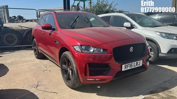Location: Erith - 2016 JAGUAR F-PACE R-SPORT AWD D AUTO 5 Door SUV REG: RF16LRJ, Keys: Yes, MOT Expiry date: 17/05/2026, 1999 CC Diesel, 8 Speed Automatic Diesel, Former Keepers: 3