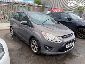 Location: Hayes - 2012 FORD C-MAX ZETEC MPV REG: GV61HKY, Keys: No, MOT Expiry date: 27/11/2026, 1596 Petrol, 5 Speed Manual Petrol, Former Keepers: 6