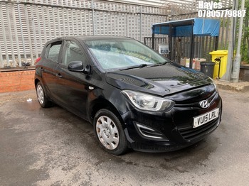Location: Hayes - 2015 HYUNDAI I20 CLASSIC 5 Door Hatchback REG: VU15LRL, Keys: No, MOT Expiry date: 21/01/2026, 1248 Petrol, 5 Speed Manual Petrol, Former Keepers: 3