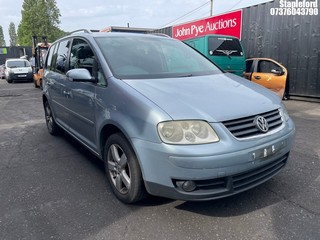 Location: Stapleford - 2006 VOLKSWAGEN TOURAN SPORT TDI MPV REG: RE56HFD, Keys: Yes, MOT Expiry date: 03/03/2026, 1968 Diesel, 6 Speed Manual Diesel, Former Keepers: 9