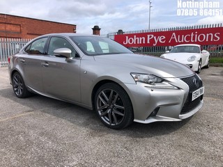 Location: Nottingham - 2015 LEXUS IS 300H F SPORT CVT 4 DOOR SALOON REG: FD64YWV, 2494cc HYBRID ELECTRIC, VARIABLE 1 SPEED AUTO PETROL.E, Former Keepers: 2, Keys: Yes, MOT Expiry date: 16/11/2026