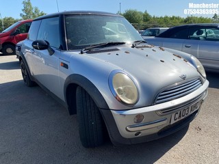 Location: Manchester - 2003 MINI MINI COOPER 3 Door Hatchback REG: CA03AHC, 1598cc PETROL, 5 Speed Manual Petrol, Former Keepers: 8, Keys: No, MOT Expiry date: 22/11/2025