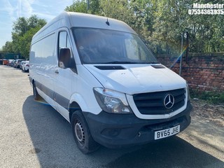 Location: Manchester - 2015 MERCEDES-BENZ SPRINTER 313 CDI Panel Van REG: BV65JHE, 2143cc DIESEL, 6 Speed Manual Diesel, Former Keepers: 5, Keys: No, MOT Expiry date: 06/08/2025