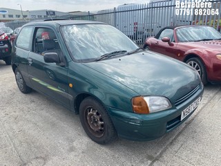 Location: Belvedere - 1996 TOYOTA STARLET SPORTIF AUTO 3 DOOR HATCHBACK REG: N587CKE, 1332cc PETROL, 2/3 SPEED AUTO PETROL, Former Keepers:, Keys: Yes, MOT Expiry date: 28/05/2026