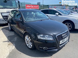 Location: Belvedere - 2010 AUDI A3 SPORT 138 TDI 5 Door Hatchback REG: LM60JEO, Keys: No, MOT Expiry date: 02/12/2025, 1968 Diesel, 6 Speed Manual Diesel, Former Keepers: 6