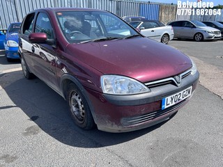 Location: Belvedere - 2002 VAUXHALL CORSA COMFORT 16V 5 Door Hatchback REG: LY02GZM, Keys: No, MOT Expiry date: 30/10/2026, 1199 Petrol, 5 Speed Manual Petrol, Former Keepers: 3