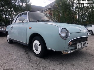 Location: Nottingham - 1991 NISSAN FIGARO CONVERTIBLE REG: H731BYF, 980cc PETROL, AUTOMATIC, Former Keepers: 3, Keys: No, MOT Expiry date: 26/02/2026