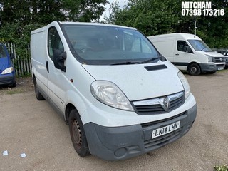 NOTE: ATF Registered Buyers ONLY - Location: Mitcham - 2014 VAUXHALL VIVARO VAN Van REG: LK14LHN, Keys: No, MOT Expiry date: 13/06/2026, 2000 Diesel, Manual, Former Keepers: 2