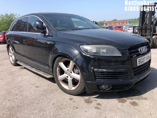 Location: Nottingham - 2007 AUDI Q7 S LINE QUATTRO TDI Estate REG: BG07VWH, Keys: No, MOT Expiry date: 06/03/2025, 2967 Diesel, 6 Speed Auto Diesel, Former Keepers: 4