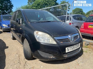 Location: Mitcham - 2009 VAUXHALL ZAFIRA ACTIVE MPV REG: ST59OXR, Keys: No, MOT Expiry date: 08/12/2025, 1598 Petrol, 5 Speed Manual Petrol, Former Keepers: 7