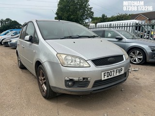 Location: Mitcham - 2007 FORD FOCUS C-MAX ZETEC MPV REG: FD07FVP, Keys: No, MOT Expiry date: 27/11/2024, 1596 Petrol, 5 Speed Manual Petrol, Former Keepers: 6