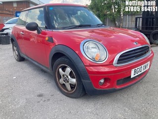 Location: Nottingham - 2010 MINI ONE 3 Door Hatchback REG: BG10XWY, Keys: No, MOT Expiry date: 28/02/2026, 1598 Petrol, 6 Speed Manual Petrol, Former Keepers: 2