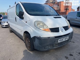 Location: Nottingham - 2007 RENAULT TRAFIC LL29 DCI 115 Panel Van REG: KU57UFA, Keys: Yes, MOT Expiry date: 04/12/2025, 1995 Diesel, 6 Speed Manual Diesel, Former Keepers: 5