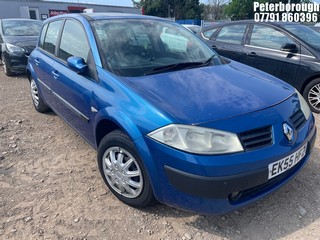 Location: Peterborough - 2005 RENAULT MEGANE SL OASIS 16V 5 Door Hatchback REG: EK55HFZ, Keys: No, MOT Expiry date: 12/08/2026, 1598 Petrol, 5 Speed Manual Petrol, Former Keepers: 9