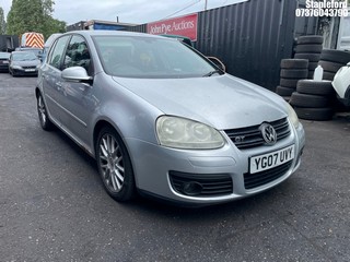 Location: Stapleford - 2007 VOLKSWAGEN GOLF GT TDI 140 5 Door Hatchback REG: YG07UVY, Keys: Yes, MOT Expiry date: 20/06/2026, 1968 Diesel, 6 Speed Manual Diesel, Former Keepers: 8