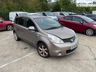 Location: Brentwood - 2010 NISSAN NOTE N-TEC MPV REG: BT59MHV, Keys: No, MOT Expiry date: 02/01/2026, 1386 Petrol, 5 Speed Manual Petrol, Former Keepers: 4