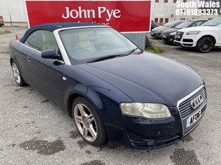 Location: South Wales - 2006 AUDI A4 SPORT TDI 140 Convertible REG: AF06WHM, Keys: No, MOT Expiry date: 24/07/2026, 1986 Diesel, 6 Speed Manual Diesel, Former Keepers: 6