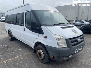 Location: South Wales - 2007 FORD TRANSIT 100 17-SEAT RWD Minibus REG: ND07FEH, Keys: No, MOT Expiry date: 02/12/2021, 2402 Diesel, Manual Diesel, Former Keepers: 3