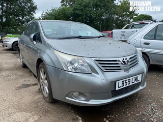 NOTE: ATF Registered Buyers ONLY - Location: Mitcham - 2009 TOYOTA AVENSIS TR VALVEMATIC 4 Door Saloon REG: LB59LML, Keys: No, 1798 Petrol, 6 Speed Manual Petrol, Former Keepers: 6