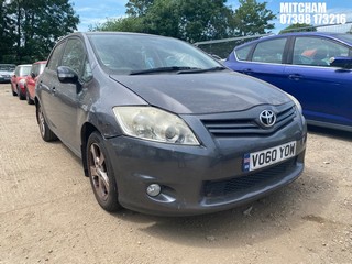 Location: Mitcham - 2010 TOYOTA AURIS TR 5 Door Hatchback REG: VO60YOW, Keys: No, MOT Expiry date: 12/02/2027, 1329 Petrol, 6 Speed Manual Petrol, Former Keepers: 3