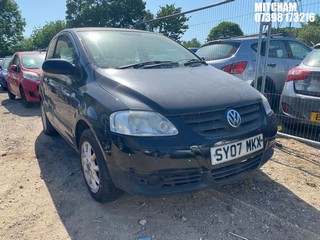 Location: Mitcham - 2007 VOLKSWAGEN URBAN FOX 75 3 Door Hatchback REG: SY07MKX, Keys: No, MOT Expiry date: 11/02/2026, 1390 Petrol, 5 Speed Manual Petrol, Former Keepers: 5