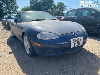Location: Mitcham - 2003 MAZDA MX-5 NEVADA Convertible REG: SH53CZN, Keys: No, MOT Expiry date: 31/08/2026, 1839 Petrol, 5 Speed Manual Petrol, Former Keepers: 12