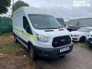 Location: Mitcham - 2016 FORD TRANSIT 350 Panel Van REG: BF16URM, Keys: No, MOT Expiry date: 15/06/2026, 2198 Diesel, 6 Speed Manual Diesel, Former Keepers: 3