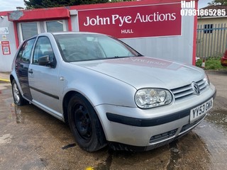 Location: Hull - 2003 VOLKSWAGEN GOLF MATCH 5 Door Hatchback REG: YY53GWA, Keys: No, MOT Expiry date: 13/10/2025, 1390 Petrol, 5 Speed Manual Petrol, Former Keepers: 3