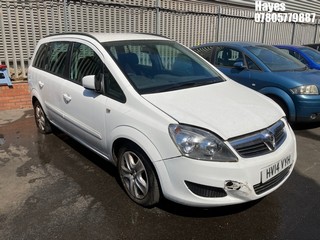 Location: Hayes - 2014 VAUXHALL ZAFIRA EXCLUSIV MPV REG: HV14VYH, Keys: No, MOT Expiry date: 09/07/2026, 1796 Petrol, 5 Speed Manual Petrol, Former Keepers: 5