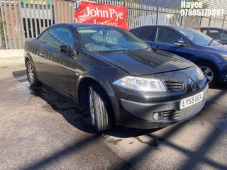 Location: Hayes - 2006 RENAULT MEGANE DYNAMIQUE Convertible REG: LY55UGA, Keys: No, MOT Expiry date: 18/02/2026, 1598 Petrol, 5 Speed Manual Petrol, Former Keepers: 4