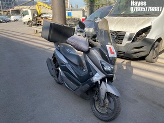Location: Hayes - 2019 YAMAHA GPD125-A NMAX 125 ABS Scooter REG: LE19YGC, Keys: No, MOT Expiry date: 31/10/2025, 125 Petrol, Automatic, Former Keepers: 11