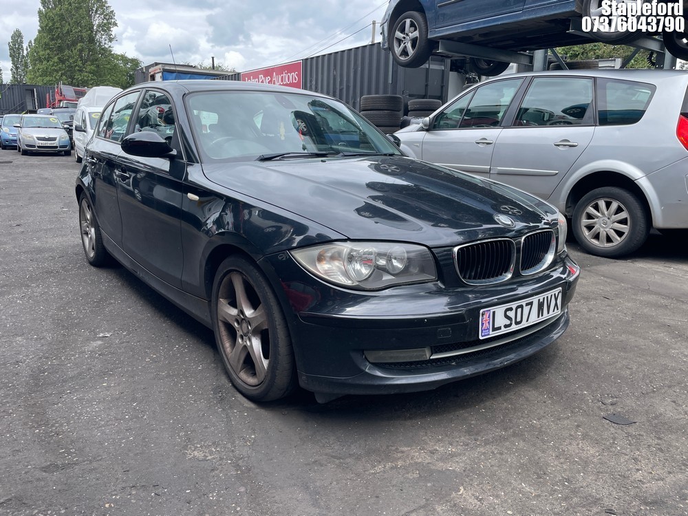Location: Stapleford - 2007 BMW 118D SE AUTO 5 Door Hatchback REG: LS07WVX, Keys: Yes, MOT Expiry date: 16/01/2026, 1995 Diesel, 6 Speed Auto Diesel, Former Keepers: 3