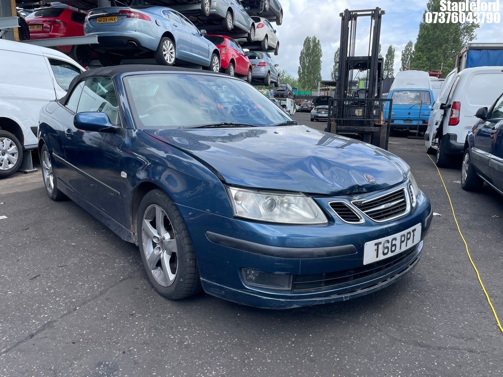 Location: Stapleford - 2006 SAAB 9-3 VECTOR Convertible REG: T66PPT, Keys: Yes, MOT Expiry date: 20/03/2027, 1910 Diesel, 6 Speed Manual Diesel, Former Keepers: 9