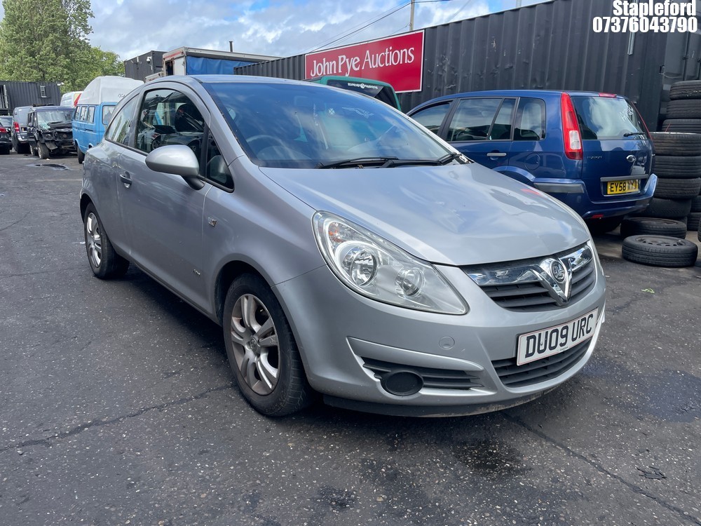 Location: Stapleford - 2009 VAUXHALL CORSA ACTIVE 3 Door Hatchback REG: DU09URC, Keys: Yes, MOT Expiry date: 29/09/2026, 1229 Petrol, 5 Speed Manual Petrol, Former Keepers: 4