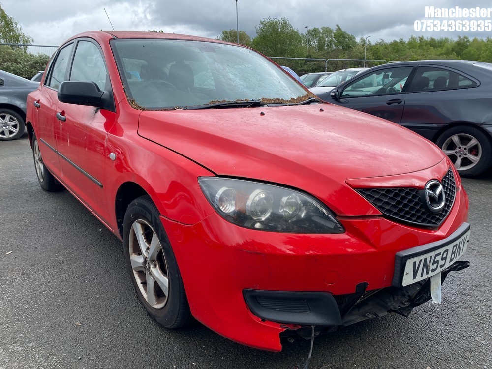Location: Manchester - 2009 MAZDA 3 SE AIR CON D 5 Door Hatchback REG: VN59BNY, 1560cc Diesel, 5 Speed Manual Diesel, Former Keepers: 4, Keys: No, MOT Expiry date: 12/02/2026