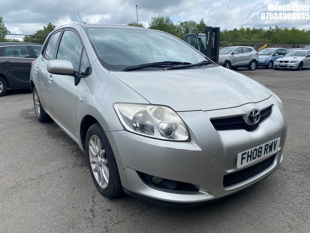 Location: Manchester - 2008 TOYOTA AURIS T3 VVT-I 5 Door Hatchback REG: FH08RWV, 1598cc PETROL, 5 Speed Manual Petrol, Former Keepers: 3, Keys: No, MOT Expiry date: 16/02/2026