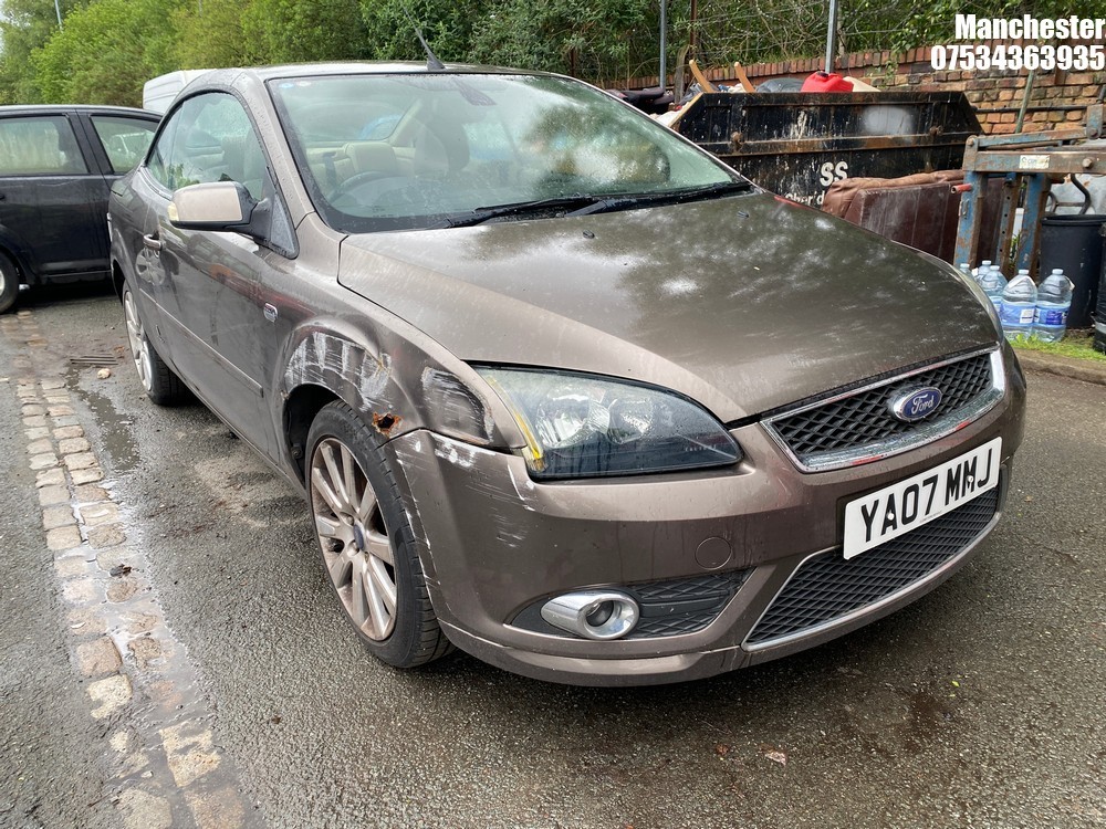 Location: Manchester - 2007 FORD FOCUS CC-3 D Coupe REG: YA07MMJ, 1997cc Diesel, 6 Speed Manual Diesel, Former Keepers: 5, Keys: No, MOT Expiry date: 19/05/2026