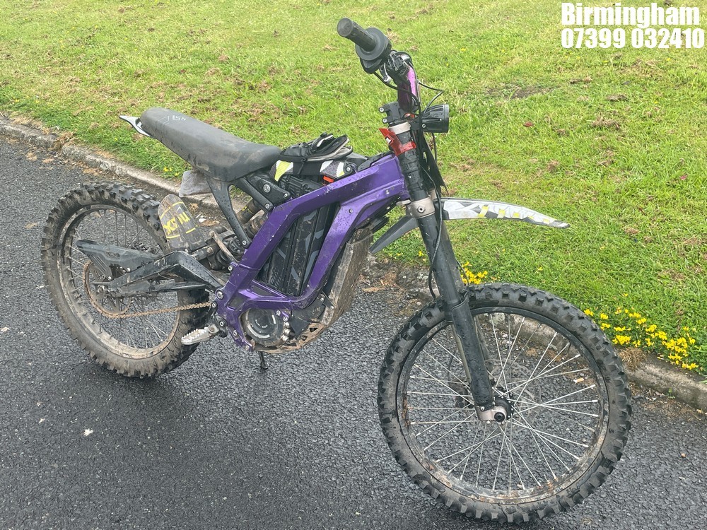 Location: Birmingham - Unknown SUR-RON Unknown Electric Bike REG: SURRONWM, Unknown Unknown, Unknown, Former Keepers: Unknown, Keys: No, MOT Expiry date: